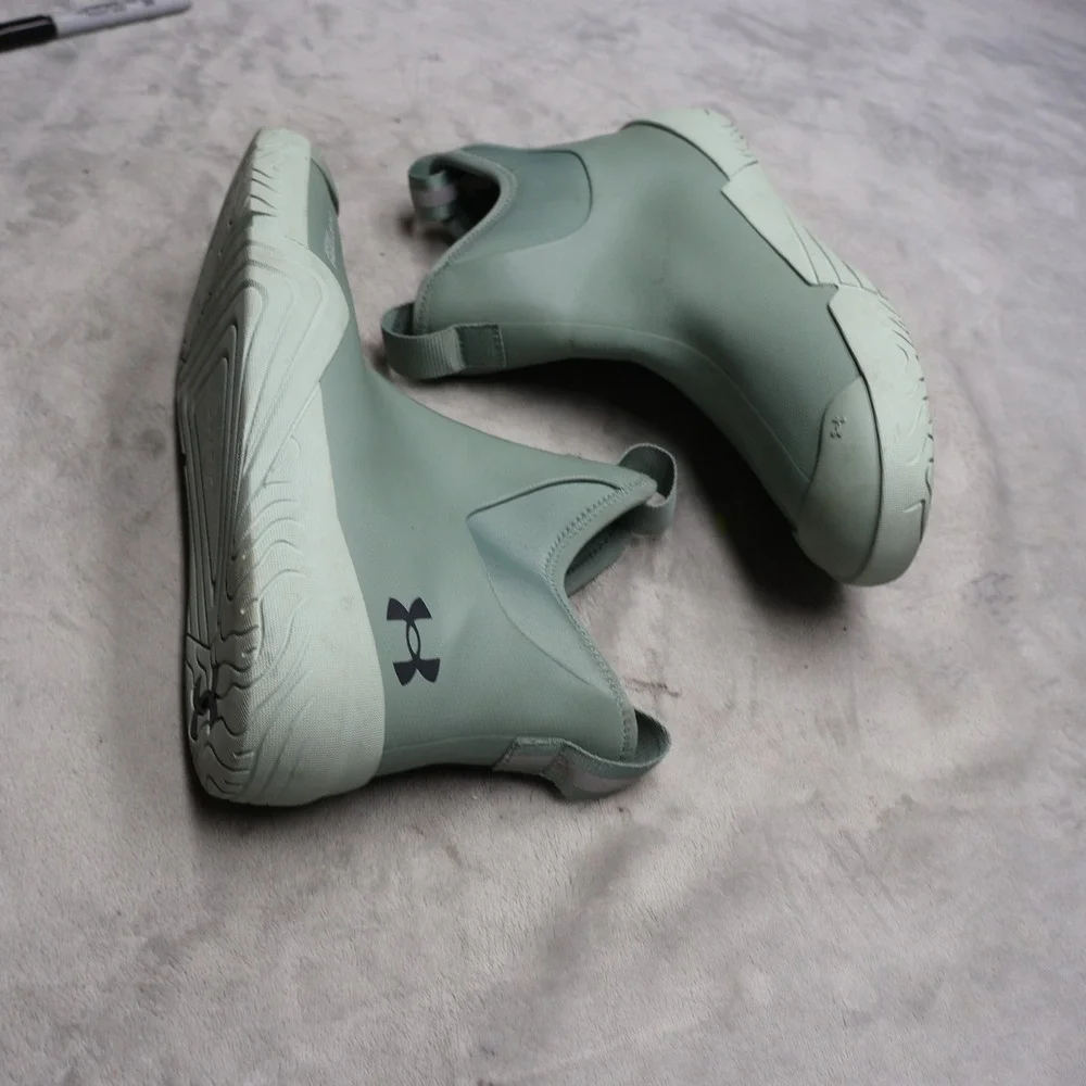 Under Armour Men 9D Deck Boots Green Charged Shoreman Waterproof Pull On Fishing